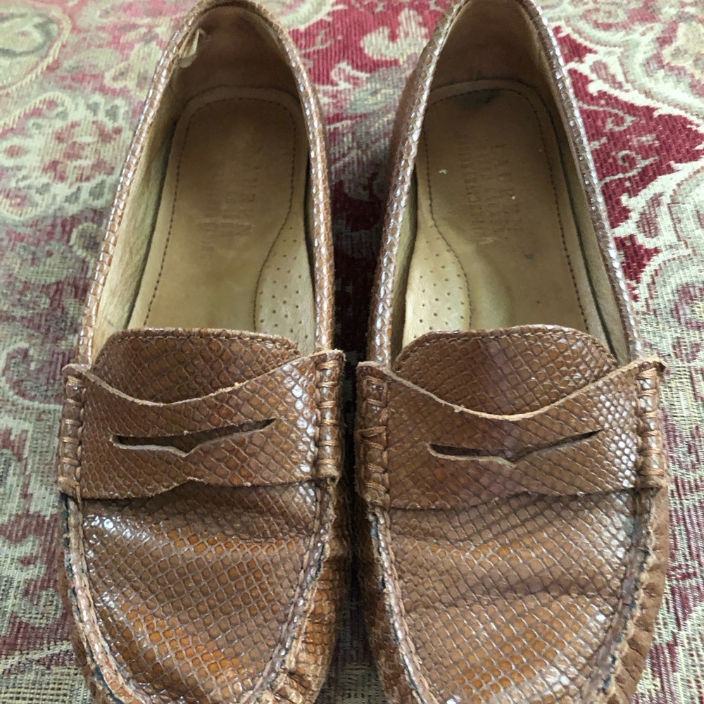 Ralph Lauren Brown Textured Loafers